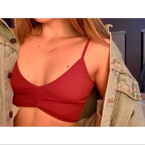 NWOT FREE PEOPLE Seamless Longline Bra- Blush - Picture 1 of 5